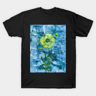 Abstract Wild Green Poppy T-Shirt